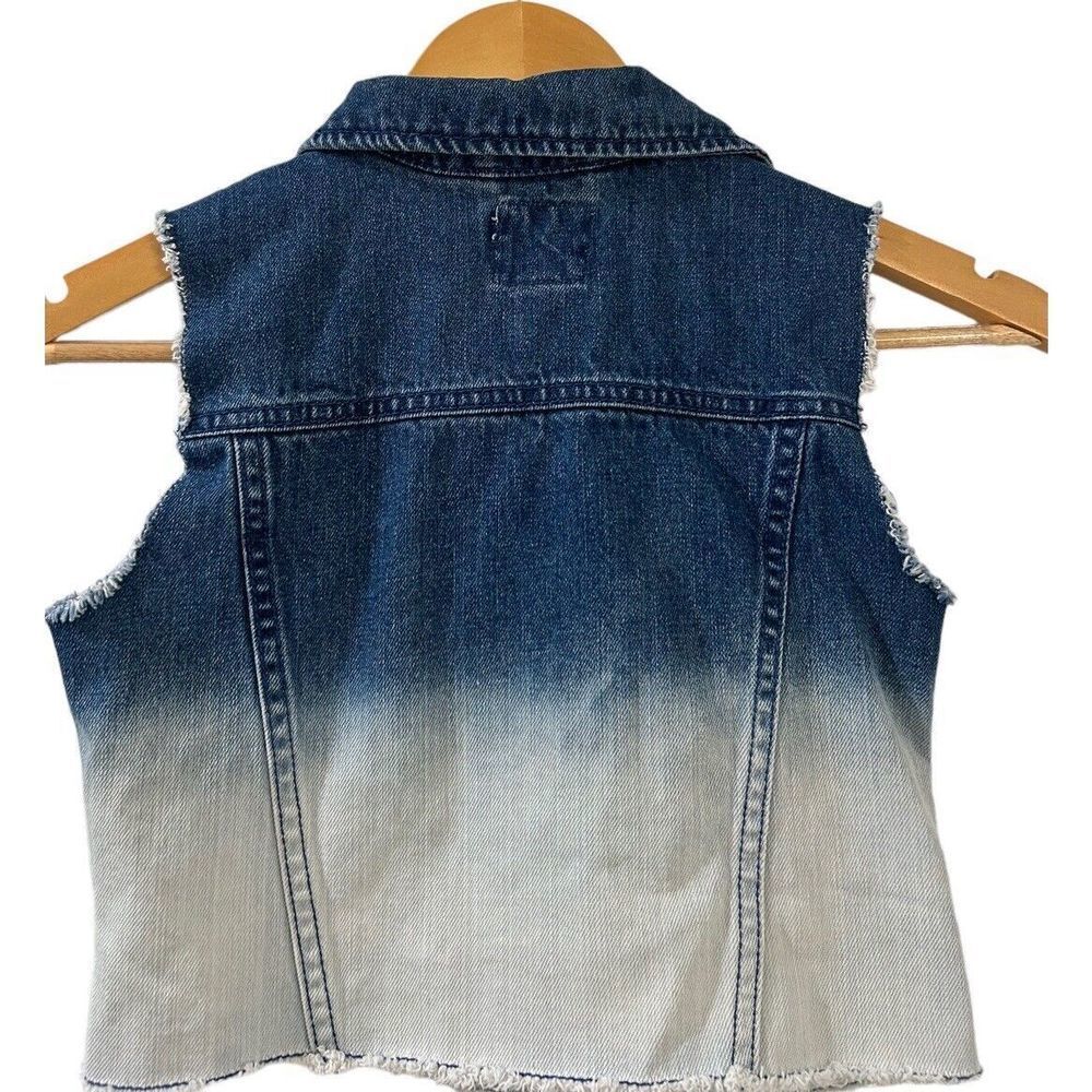 Children's Place Denim Vest Girls Size 7/8 Ombre Jean Vest - Picture 6 of 6